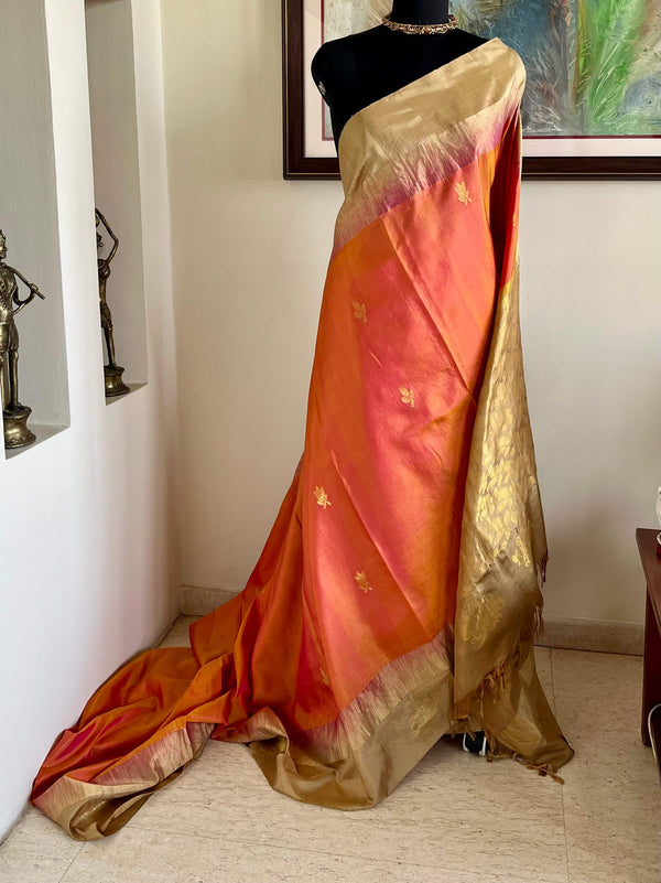 SHANVIKA- UPPADA SILK SAREE WITH JAMDAANI-INSPIRED FLORAL ELEGANCE