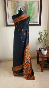 GEETALI – BLACK BALUCHARI WITH MYTHOLOGICAL NARRATIVE WEAVES