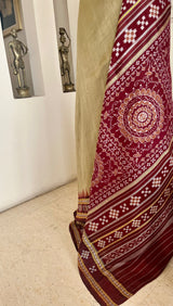 SAMATA – BEIGE KHANDUA SILK WITH PASAPALI & BANDHA DETAILS