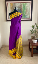 VINAYAA – MAGENTA KANJIVARAM WITH RUDRAKSHA & GREEN-GOLD AANCHAL