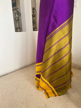 VINAYAA – MAGENTA KANJIVARAM WITH RUDRAKSHA & GREEN-GOLD AANCHAL