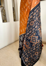 LIPSITA - BROWN GOPALPUR TUSSAR WITH BANDHA AANCHAL