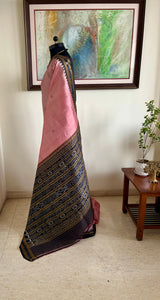 ANULIPI – PASTEL PINK ODISHA HANDLOOM WITH TEMPLE BANDHA MOTIFS