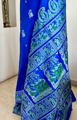 ANAMITA – STORYTELLING BALUCHARI WOVEN IN DEEP CEREMONIAL BLUE