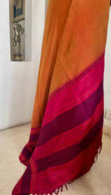 ARYIKA – STRIPED KORVAI KANJIVARAM IN A BOLD COLOUR PLAY