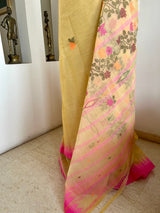 RIMPA – CREAM COTTON MOIRANG PHEE WITH PINK KHOIBI