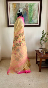 RIMPA – CREAM COTTON MOIRANG PHEE WITH PINK KHOIBI