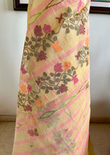 RIMPA – CREAM COTTON MOIRANG PHEE WITH PINK KHOIBI