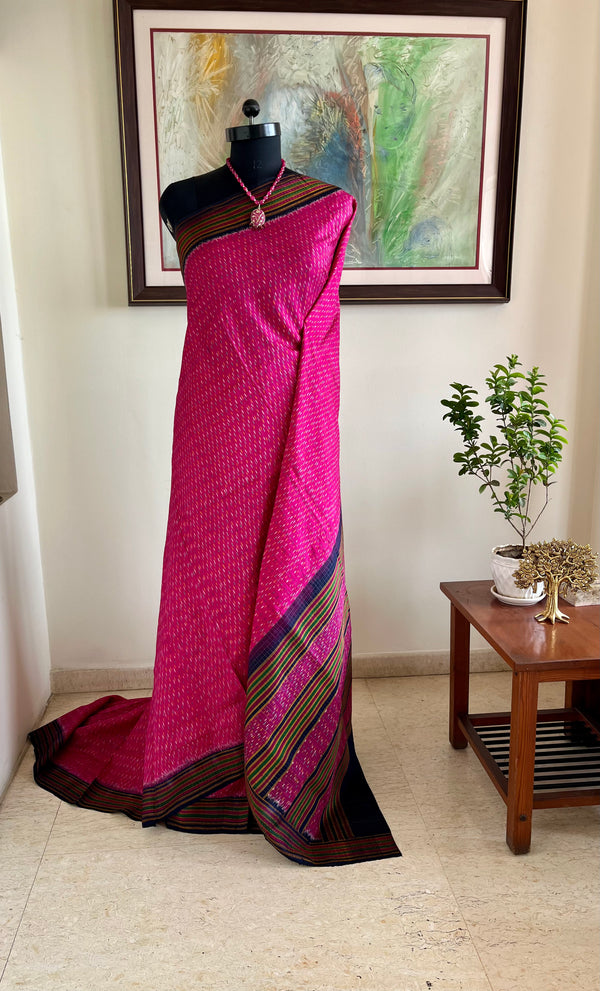 DIVISHA- EXQUISITE POCHAMPALLY SILK SAREE, A VIBRANT TAPESTRY OF IKKAT ARTISTRY AND TIMELESS ELEGANCE