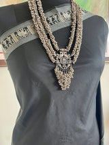 ZAREEN – VINTAGE BLACK KATAN BANARASI REGAL WEAVE