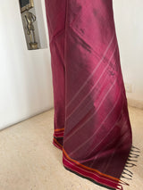 MAITREYI – RICH MAROON AND WOVEN FLORALS IN KANJIVARAM SILK