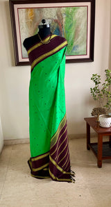 KUMUDVATI – EARTHY CONTRASTS IN A CLASSIC KORVAI KANJIVARAM SILK