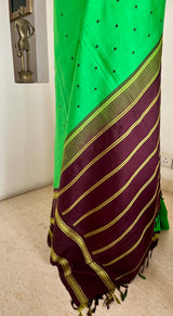 KUMUDVATI – EARTHY CONTRASTS IN A CLASSIC KORVAI KANJIVARAM SILK