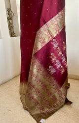 MANVITA - MAROON LIGHTWEIGHT KANJIVARAM WITH GREY BORDER