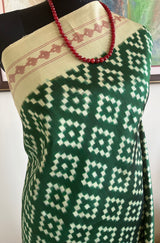 ANUPREETHA – SIGNATURE DOUBLE IKKAT POCHAMPALLY WITH BOLD COLOUR PLAY