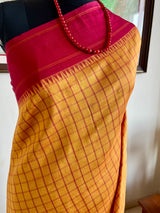 KANIKAI - GOLDEN YELLOW KATTAM KANJIVARAM SILK SAREE