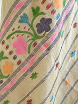 TAMPI- HANDLOOM MANIPUR COTTON MOIRANGPHEE SAREE WITH COLORFUL MOTIFS