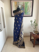 ARCHISHA - NAVY SWARNACHARI WITH WOVEN STORY SCENES