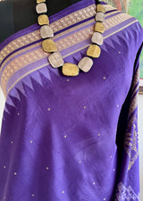 JASMITA – PURPLE SAMBALPURI BOMKAI WITH RUDRAKSHA BORDERS AND MOTIFS