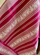 ARIYANA- REGAL KANJIVARAM IN OFFWHITE WITH PINKISH MAROON