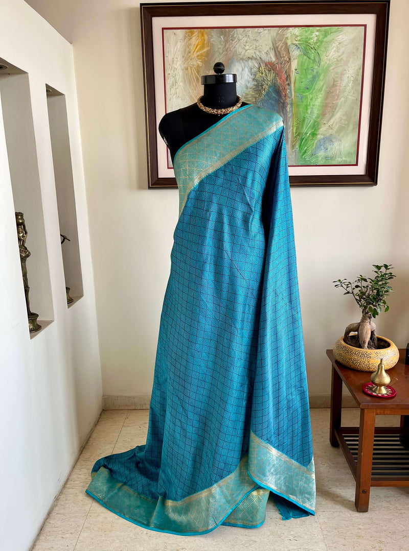 RAJIKA - LIGHT BLUE VINTAGE BANARASI TREASURE