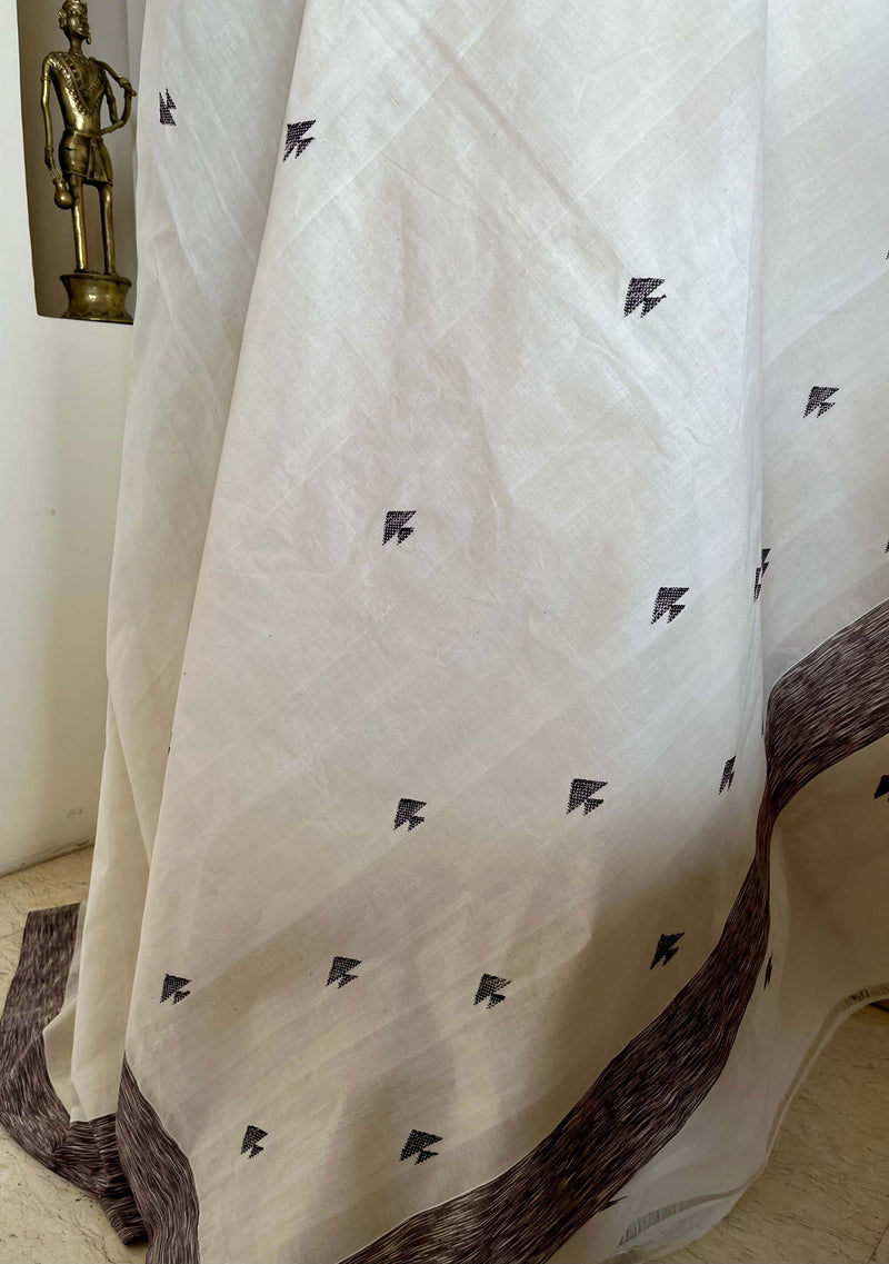 SITHIKA- PURE KERALA COTTON SAREE WITH FISH MOTIFS