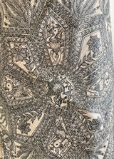 CHAITRALI- EXQUISITE MADHUBANI SAREE WITH PEACOCK AND FLORAL MOTIFS