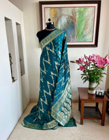 RIVYA- EXQUISITE BLUE BANARASI: A MASTERPIECE IN SATIN SILK