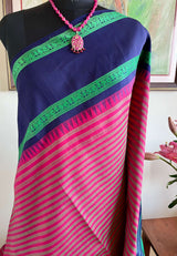 ANICHA- VIBRANT KANJIVARAM SILK WITH STRIPES AND PAISLEY BORDER