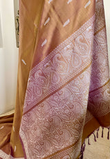 NAYANI - NEVER WORN SHOT BROWN BANARASI WITH INTRICATE PAISLEY AANCHAL