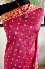 DHRUBA - CORAL ASSAM SILK SAREE WITH PHULDANI AND KOLKA MOTIFS