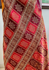 SUVRATA- BOMKAI SILK IN VIBRANT PINK AND RUST