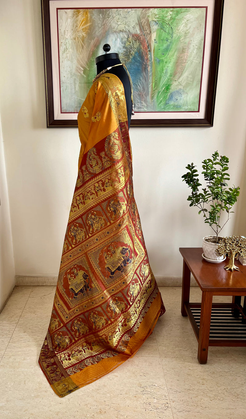 TITIKSHA – GOLDEN MUSTARD PATLI SWARNACHARI WITH ZARI TALES