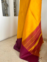 SHIVITHA- YELLOW KANJIVARAM WITH CHECKS AND TEMPLE BORDER