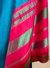 LIYASHRI - LIGHTWEIGHT BLUE KANJIVARAM WITH ZARI BORDER