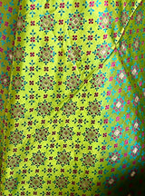 SHIVANGI – GREEN TANCHOI BANARASI WITH FLORALS AND ZARI DIAMONDS