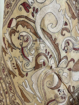 PAPIA – LIGHT BEIGE TUSSAR WITH KANTHA FLORALS AND PEACOCK AANCHAL