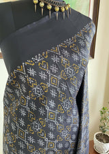 JANVIKA – BLACK POCHAMPALLY SILK WITH INTRICATE MOTIFS