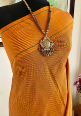 PADMALA – 9 YARDS MADISAR KATTAM KANJIVARAM IN MUSTARD AND BLACK