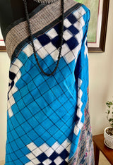 KIRTI- TIMELESS BLUE PASAPALLI COTTON MASTERPIECE