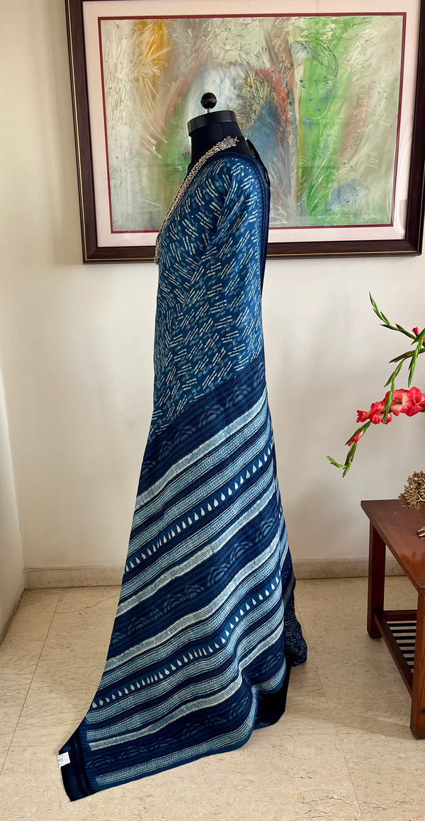 SUMANA – DABU PRINTED VIDARBHA TUSSAR SAREE