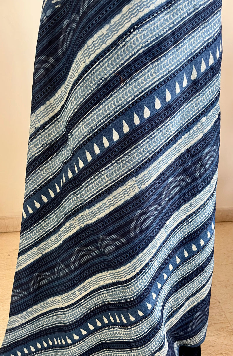 SUMANA – DABU PRINTED VIDARBHA TUSSAR SAREE