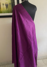 GOMATHI- A BEAUTIFUL, PREMIUM TUSSAR SILK SAREE IN WITH SELF WEAVE ALTERNATING SHADES OF PURPLE