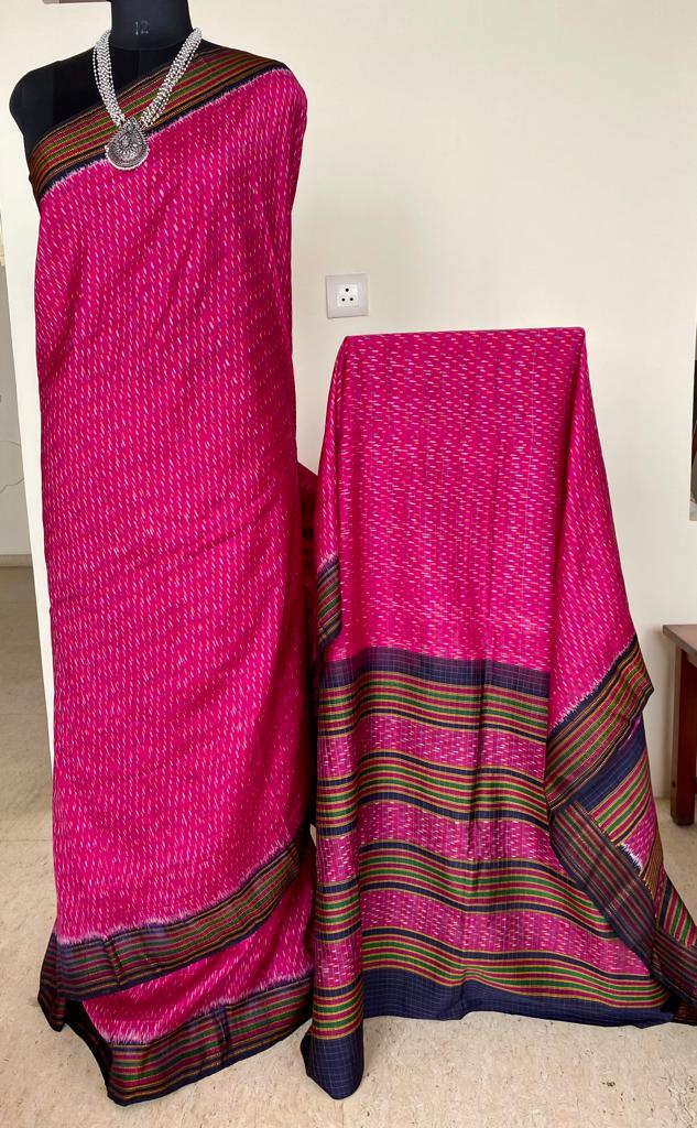 DIVISHA- EXQUISITE POCHAMPALLY SILK SAREE, A VIBRANT TAPESTRY OF IKKAT ARTISTRY AND TIMELESS ELEGANCE