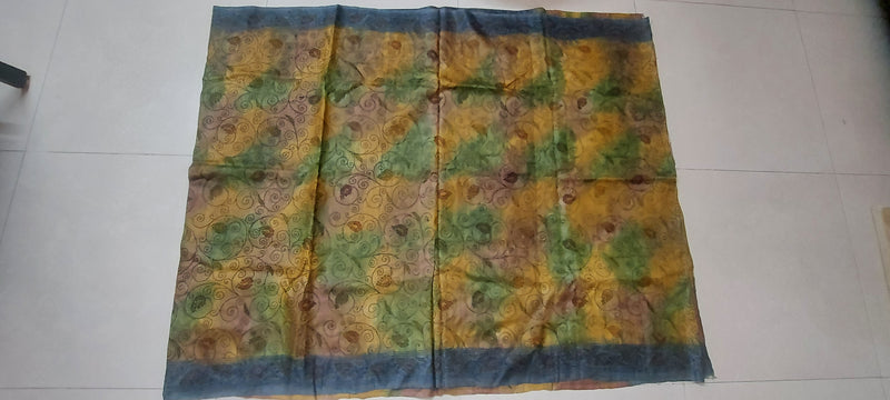 MADHAVI- AN EARTH COLOUR TUSSAR SILK SAREE WITH FULL BODY KANTHA EMBROIDERY