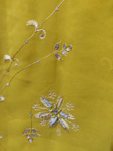 NAZAKAT- YELLOW GEORGETTE SAREE WITH EMBELLISHMENTS