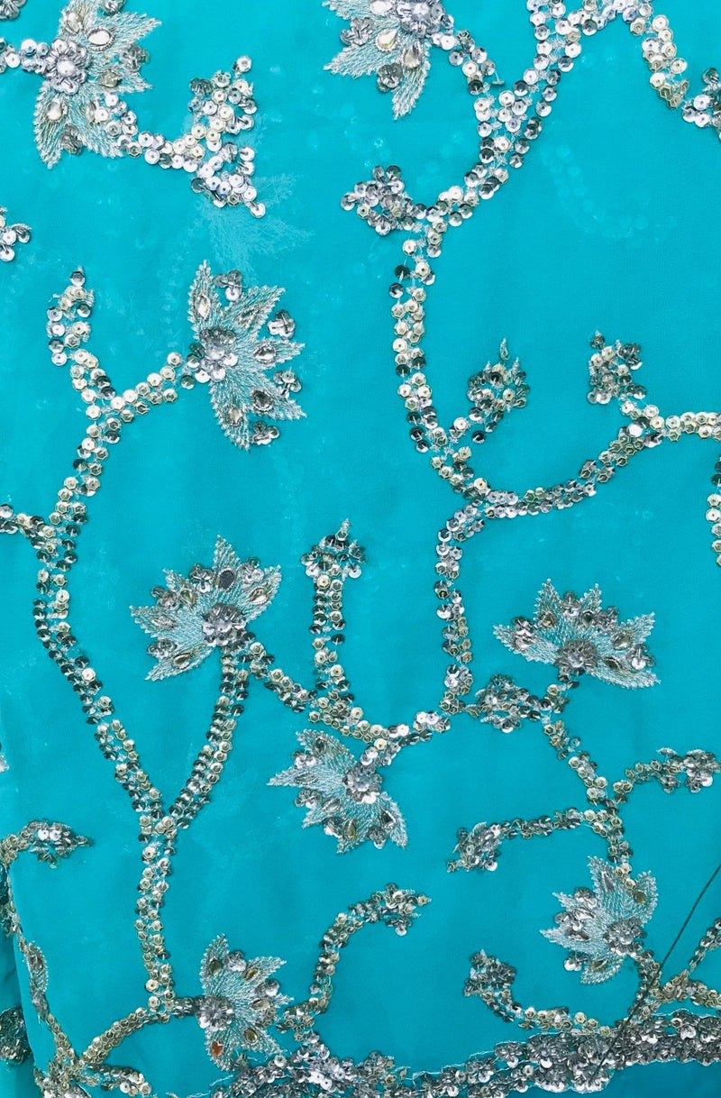NEELABJA- A BEAUTIFUL BLUE GEORGETTE WITH SEQUIN WORK
