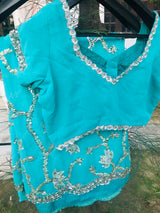 NEELABJA- A BEAUTIFUL BLUE GEORGETTE WITH SEQUIN WORK